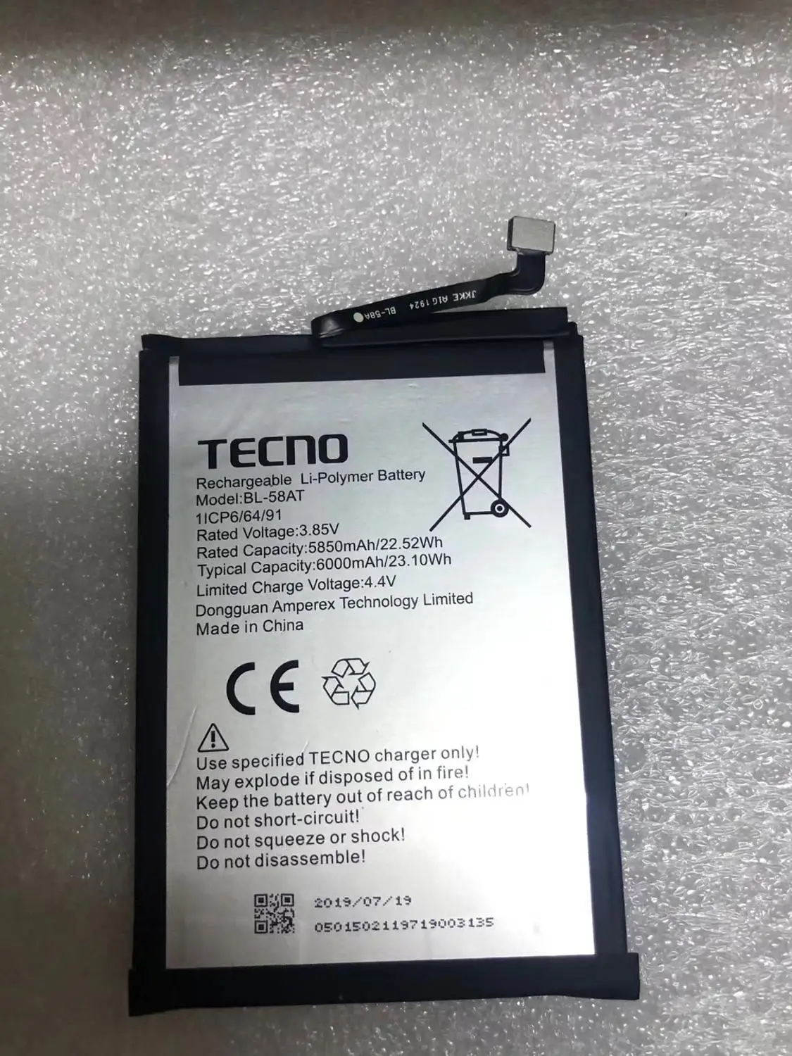 TECNO BL 58AT Аккумулятор 6000 мАч|Аккумуляторы для мобильных телефонов| |