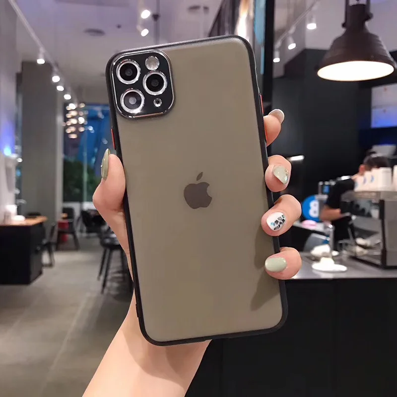 Защитный чехол для объектива для iPhone 11 Pro Max чехол s Мягкий силиконовый металлический чехол для ухода за линзами для iPhone X XS Max XR противоударный чехол - Цвет: Black