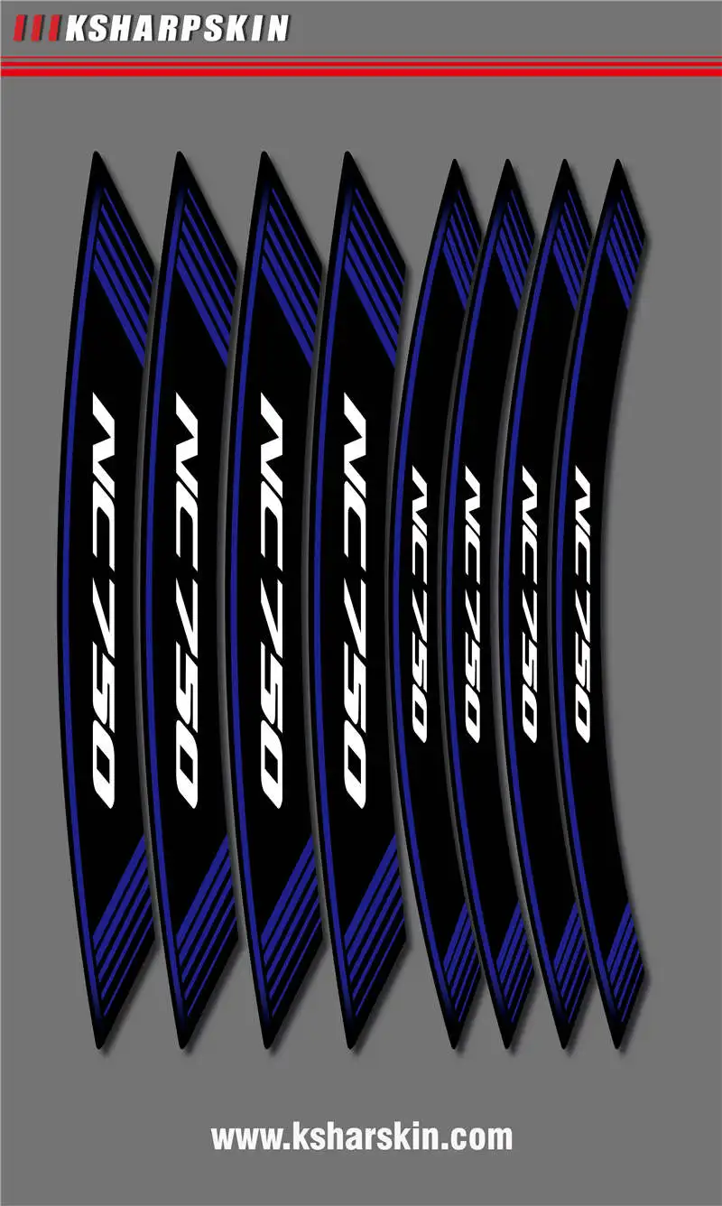 K-LKT-HND-NC750-02 New personality motorcycle sticker tire decal reflective decorative wheel film suitable for HONDA NC750 - Цвет: K-LKT-HND-NC750-02