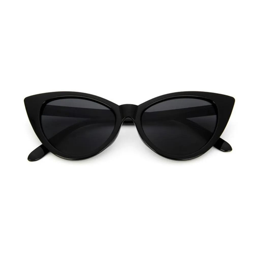 Ретро толстые рамки кошачий глаз солнцезащитные очки для женщин дамы модное зеркало линзы Cateye Солнцезащитные очки для женщин