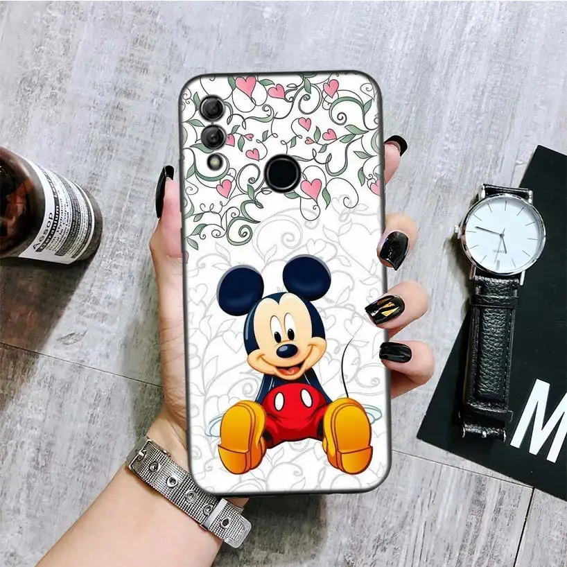 Минни Мышь черная крышка чехол для телефона для huawei Y9 Y5 Y6 Y7 Honor 10 9 Lite 9X8X8 S 8A фотоаппаратов моментальной печати 7S 7A 10i 20i V20 Coque Капа - Цвет: BA182-7