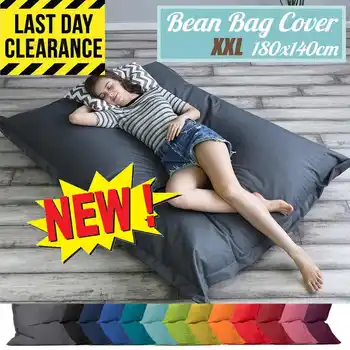 

Square BeanBag Sofa Cover Chairs without Filler Waterproof Lounger Seat Bean Bag Puff asiento Couch Tatami Living Room Furniture
