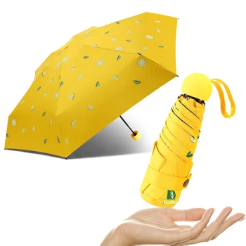 

Five Fold Umbrella Mini UV-Protection Women's Ultra-Light Small Rain&Sun Dual Use Pocket Umbrella Portable Female Parasol