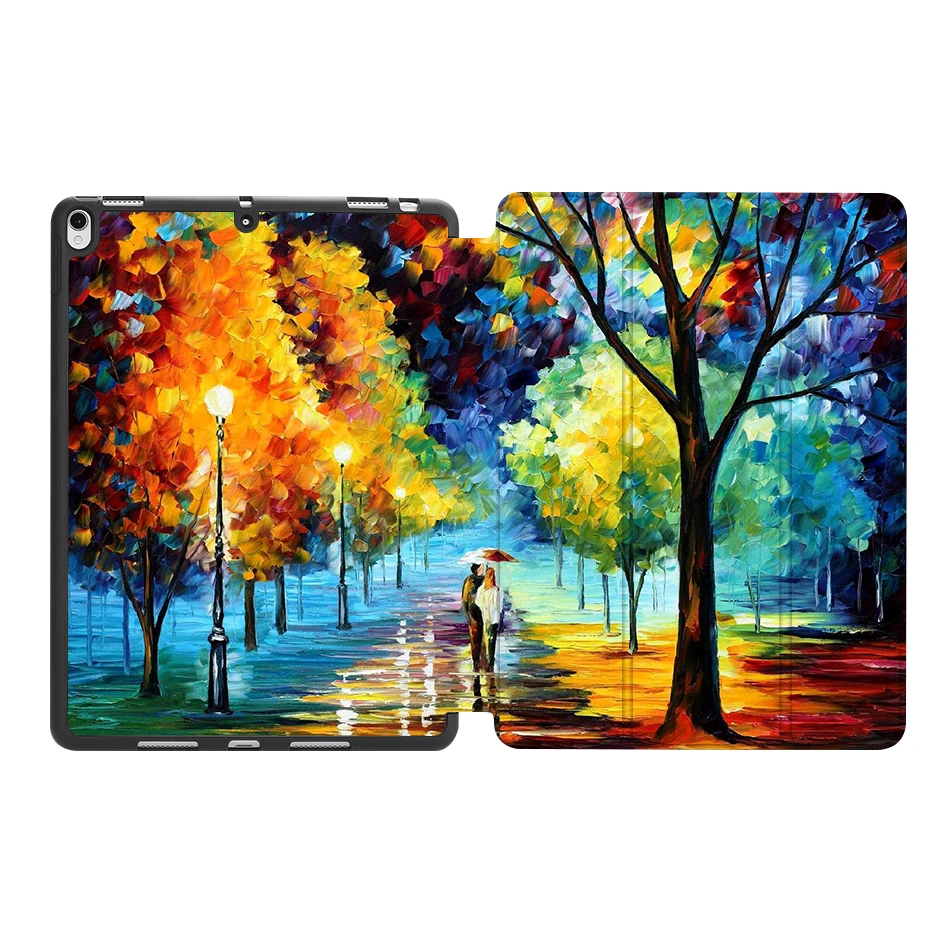 Чехол MTT для iPad Air Pro 10,5 дюймов, мягкий чехол из искусственной кожи ТПУ с откидной подставкой, чехол для планшета с масляным рисунком, чехол с функцией автоматического сна и пробуждения - Цвет: IPBC15