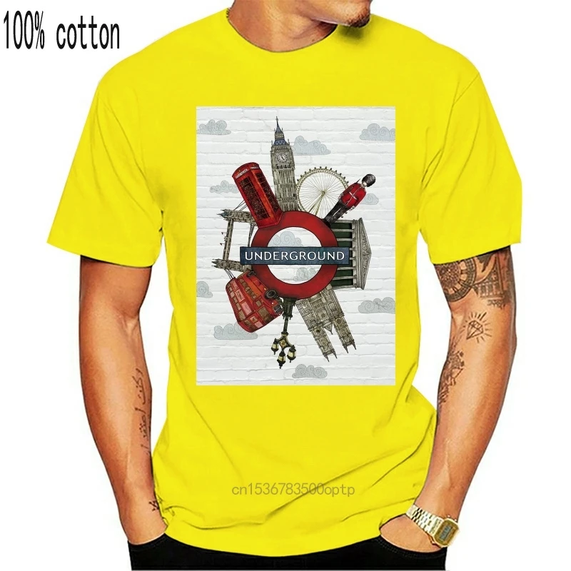Мужская футболка с круглым вырезом принтом лондонского города Биг Бен Новое