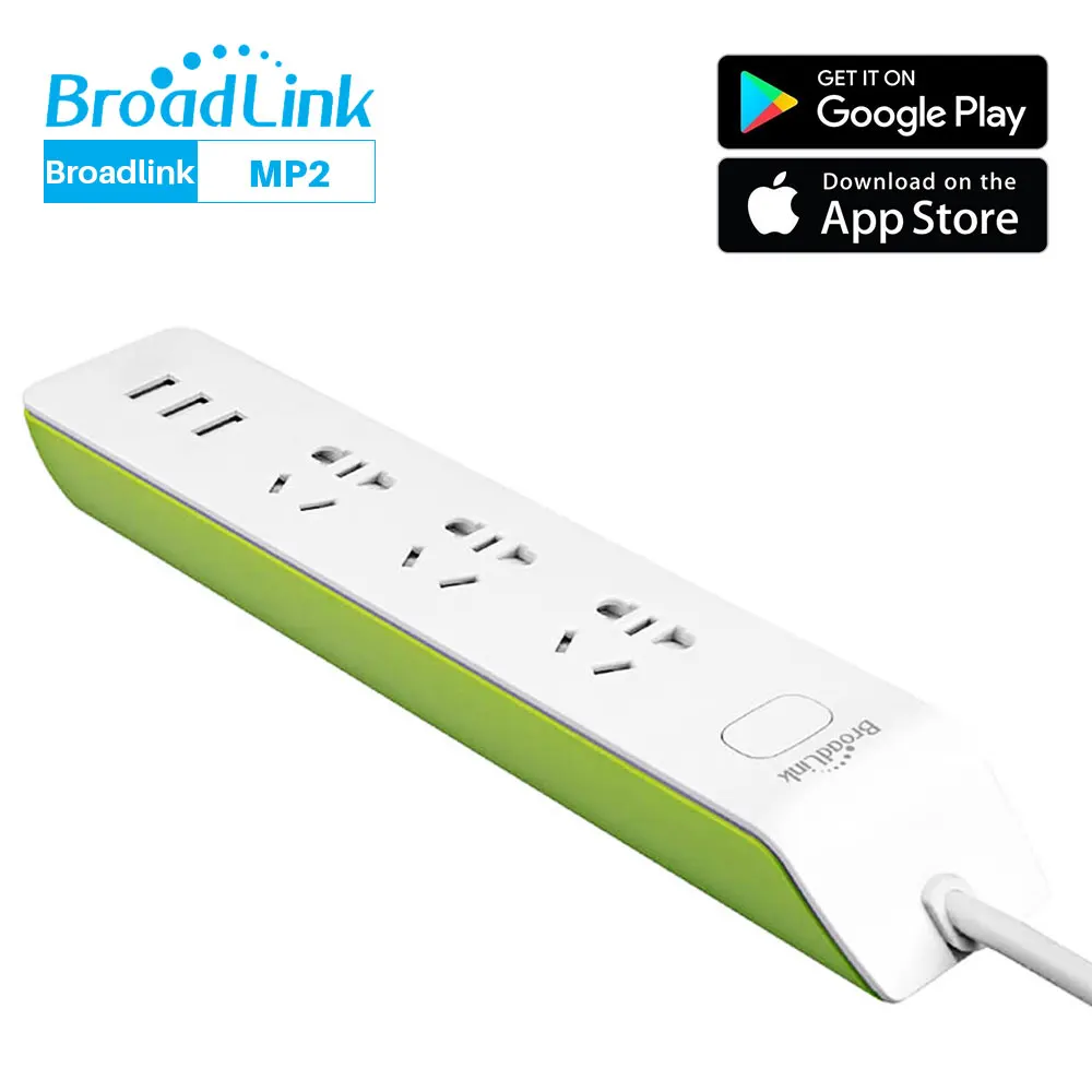 Broadlink MP2 WiFi Smart power Strip удлинитель Разъем синхронизации 3 AC штепсельная розетка с 3 USB через приложение управление Умный дом