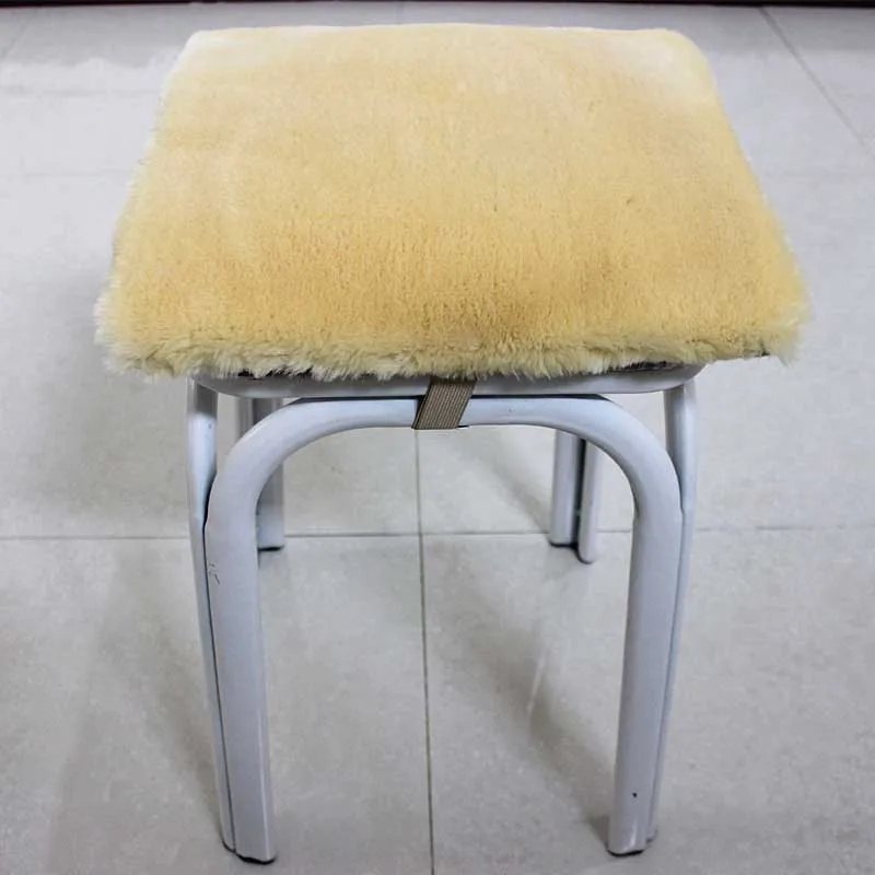 Утолщенный нескользящий обеденный стул студенческий круглый стул футон офисная скамейка квадратный отель плюшевая подушка - Цвет: square yellow