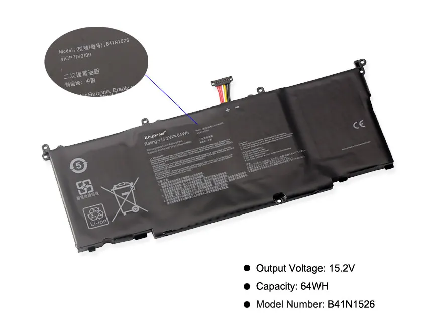 Kingsener-bateria para Computador Portátil B4suave Bateria para Notebooks Asus Rog Strix Gl502 Gl502v Gl502vt Gl502vt1a Gl502vm s5 Baterias p/ laptop - Imagem 2