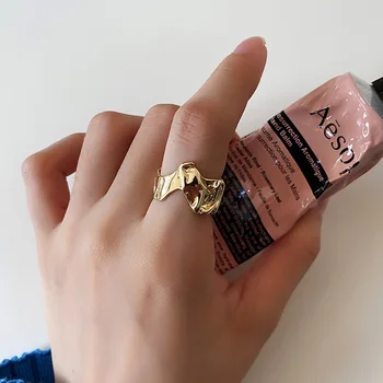 

925 Silver Geometric texture Rings Jewelry Minimalism Charm Anel Bohemia Jewelry Vintage Boho Bague Femme Anelli Ring for Women