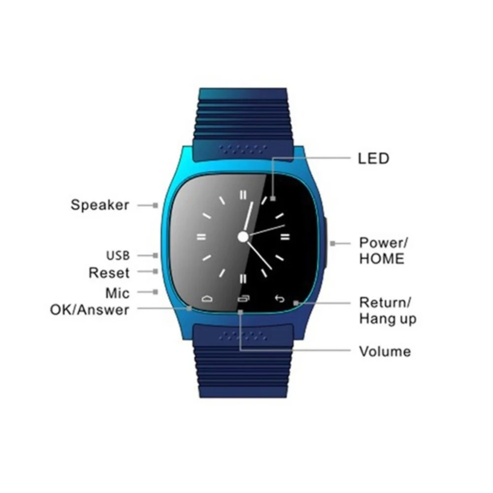  M26 waterproof Smartwatch Bluetooth M26 Smart Watch Daily waterproof LED Display For Android Phone  - 4000225512426
