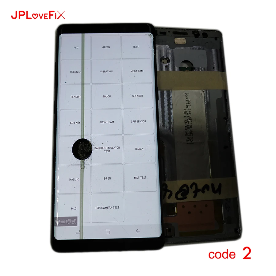 JPFix Super AMOLED для samsung Galaxy Note8 ЖК-дисплей N950FD стекло сломанная практика ЖК-дисплей сенсорный экран в сборе с рамкой - Цвет: Note8 code.2