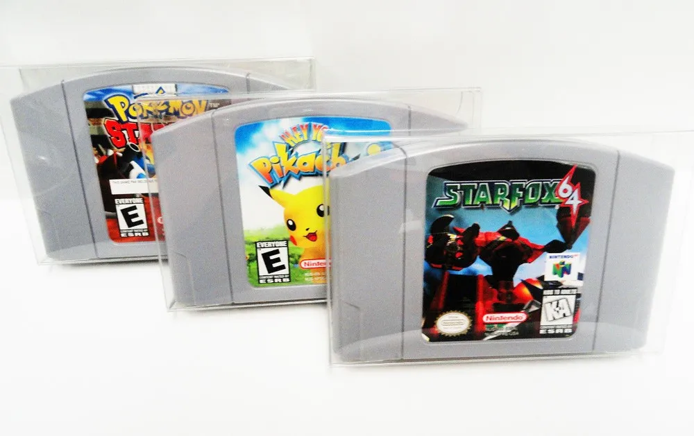 Прозрачный протектор картриджа для N64 игровой карты пластиковые коробки для домашних животных