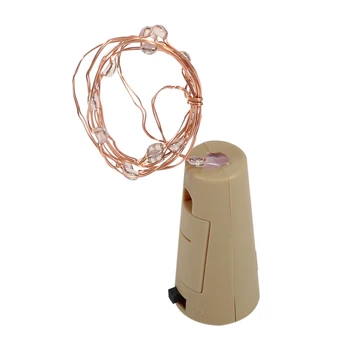 

High Quality Romantic Copper Wire Cork Shaped LED Night Starry Light String Lamp Christmas Decoration Home Decor 50CM 15 LEDs