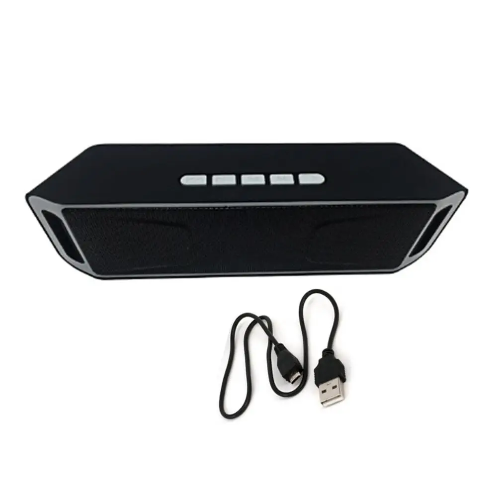 Серый SC208 беспроводной динамик Bluetooth 4,0 стерео сабвуфер поддержка TF USB fm-радио Встроенный микрофон двойной бас звук динамик - Цвет: Серый