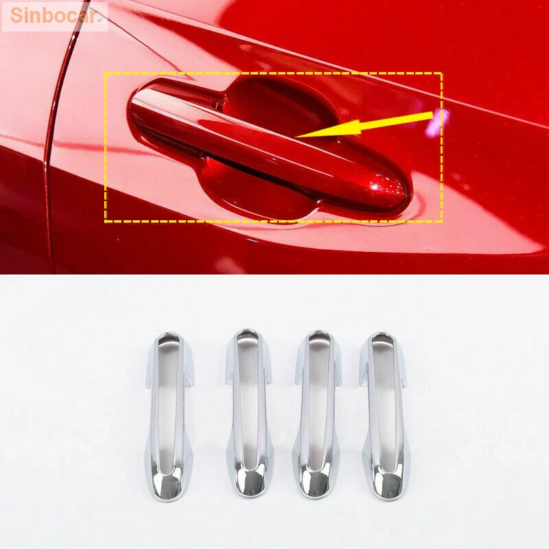 

Hollow ABS Chrome Side Door Handle Cover Trim 4pcs For Toyota Rav4 2019 - 2020 Free Shipping