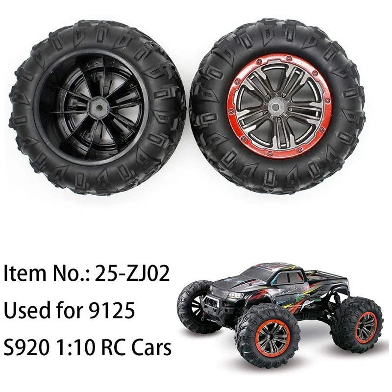 for 1/10 9125 RC Trucks Car Tires Wheels 25-ZJ02 for Hosim High Speed 9125 RC Cars S920 RC Trucks (2 PCS) for 1/10 9125 RC Trucks Car Tires Wheels 25-ZJ02 for Hosim High Speed 9125 RC Cars S920 RC Trucks (2 PCS)
