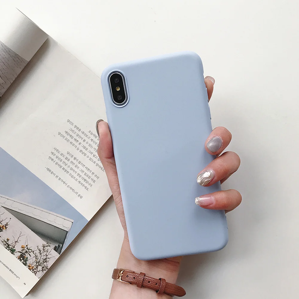 N1986N Телефон чехол для iPhone 6 6s 7 8 Plus X XR XS Max Модный жидкий силикон карамельный цвет сплошной цвет мягкий для iPhone X XS 11