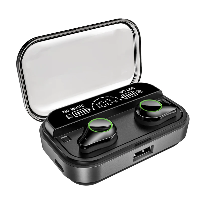 SILVER T10 T10 Bluetooth наушники Wirless HD стерео наушники шумоподавление игровая гарнитура для телефона ПК с микрофоном наушник сенсорный ключ - Цвет: SILVER T10