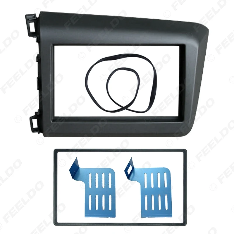 FEELDO 2Din автомобильный CD/DVD рамка для приборной доски для HONDA Civic(LHD) 2011-2013 радио приборная панель рамка подходящий переходник монтажный комплект#4936