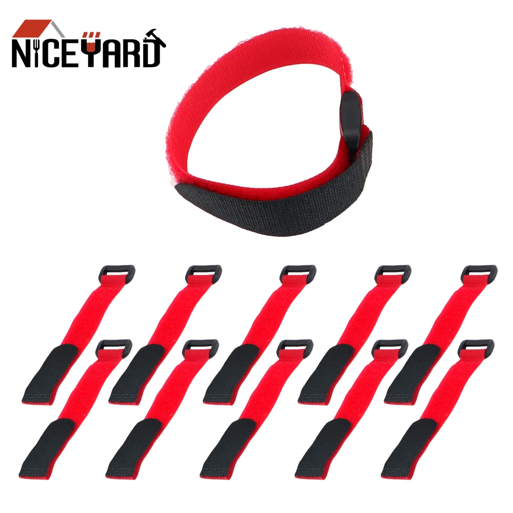 

10 piece/set Self Adhesive Cable Tie Wire Organizer Multifunction Reusable Hook and Loop Strap Cord Ties Nylon Fastener 2*20cm