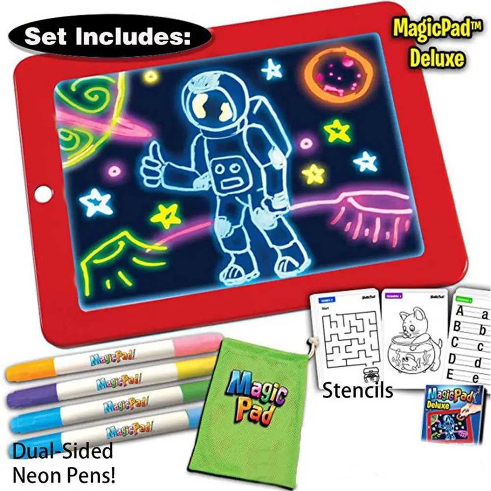

3D Magic Drawing Pad LED Light Luminous Board Intellectual Developmen Toy Children Painting Learning Tool Children Education Toy