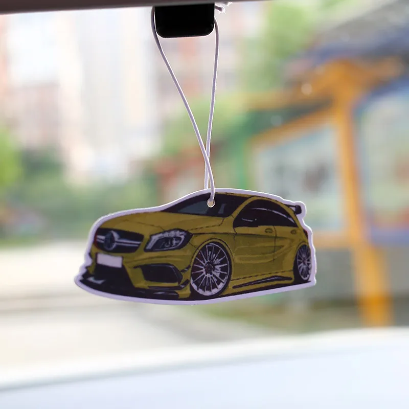 Прозрачный JDM СТИЛЬ автомобиля заднего вида Mirrow кулон освежитель воздуха твердая бумага поршень тормозной диск Nos турбо обод колеса амортизатор - Название цвета: Прозрачный