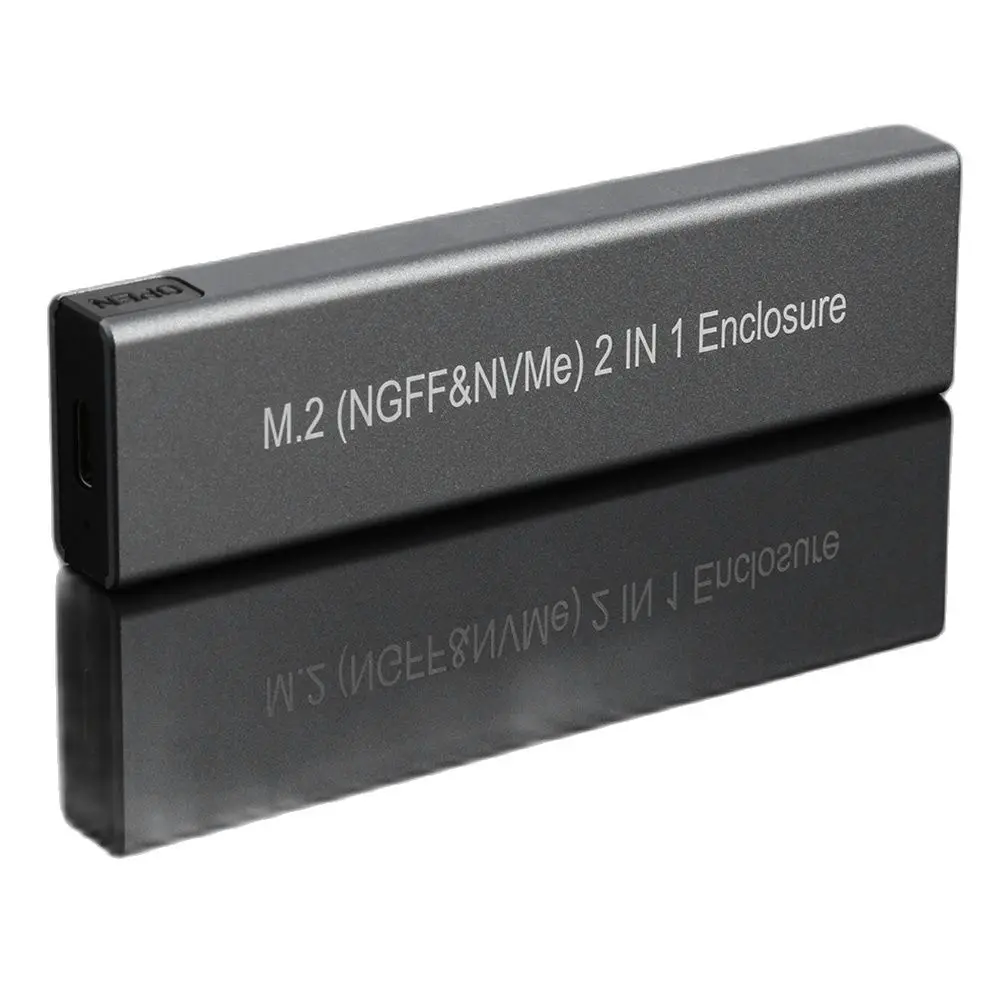 Boitier externe USB 3.2 SSD SATA M.2 NVMe - Noir - Trademos