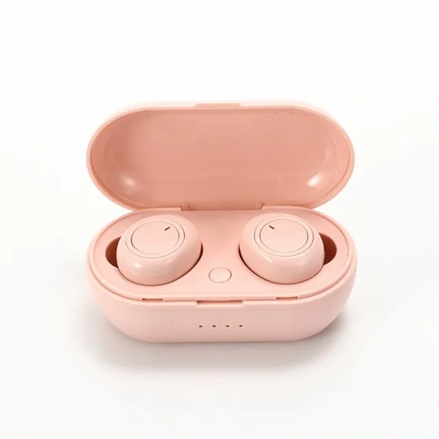 Y50 TWS Wireless Headphones Bluetooth 5.0 Earphone Touch Control 9D Stereo Headset Sport Waterproof Earbuds LED Display With Mic Y50 pink