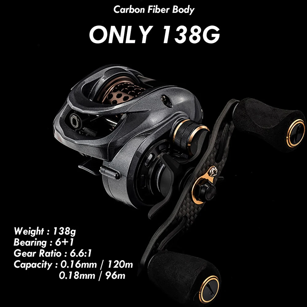 Carretel de Pesca Gota de Água Pesca de Água Ferramentas de Pesca Roda Relação Engrenagem Alta Velocidade Carretel 130g Super Longo Fundição Salgada Pw100 6.6: 1 5 roda 6.6: 1 relação engrenagem alta velocidade