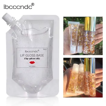 

100ml Moisturizing Lip Gloss Base Lipgloss Making Tools Decorations Lips Glitter Butterfly Laser Decor Long Lasting Lips Oil