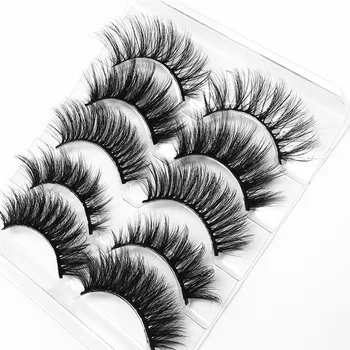

5 Pairs Mink Eyelashes Natural/Thick Long 3D Faux Lashes Natural False Eyelash HandMade Eyelashes Makeup Extension Tool Fake Las