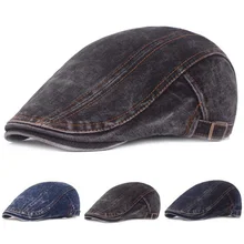 Мужская Регулируемая Newsboy береты шляпа Классическая джинсовая кепка водителя для гольфа уличные шапки