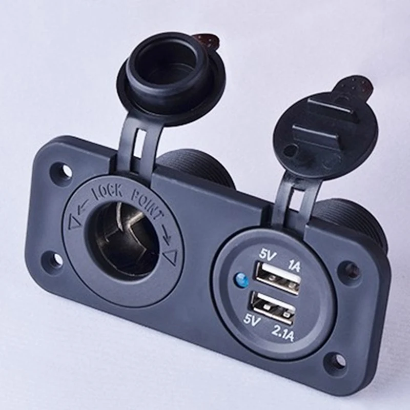 12V универсальный автомобильный прикуриватель разветвитель двойной USB адаптер питания зарядное устройство аксессуары новое поступление черный