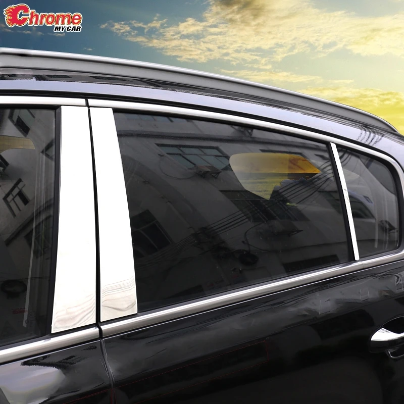 Для Kia Sportage QL 2017 2018 2019 2020 столбы из нержавеющей стали хромированная накладка литье