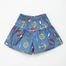 Стиль; детские джинсовые брюки; Весенняя хлопковая мягкая детская юбка с принтом в навигационном стиле