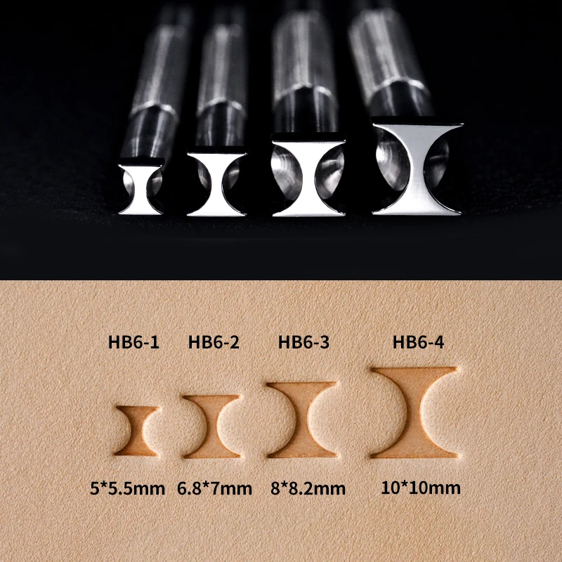 Leather Craft Work Stamping Tool Border Hourglass Serpentine Smooth Printing Carving Stamps 304 Stainless Steel SOZO HB6 leather tool leather stamp punch