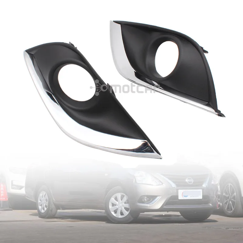 Auto Trim Front Fog Lamp Black Car Bezel Light Cover Hoods for Nissan Versa Sedan(B17) 2014 2015 2016 2017 2018 Facelift | Автомобили и