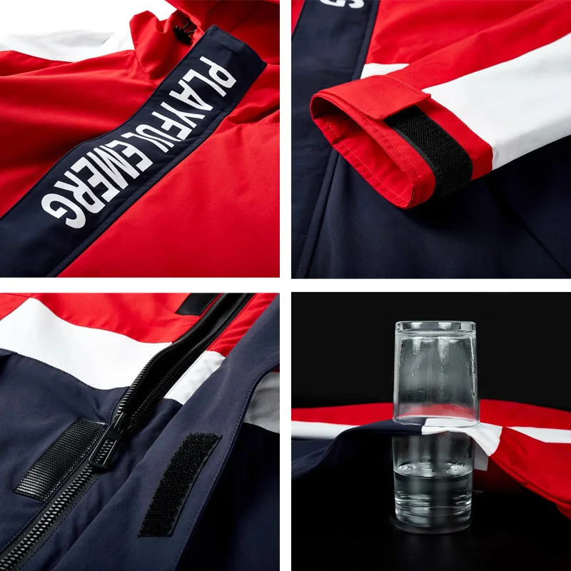 60% OFF Mens Jackets Spring Autumn Breathable Patchwork Waterproof Coat Bomber Male Jacket Windbreaker Casual Hooded Brand High Quality