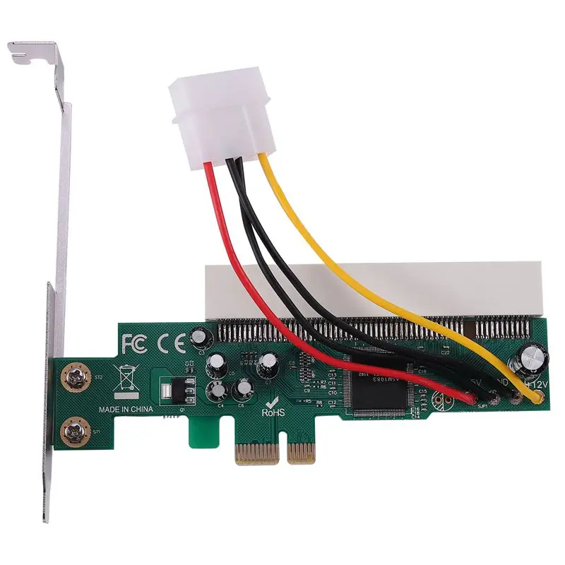 AU42 -PCI-Express к PCI адаптер карты PCI-E X1/X4/X8/X16 слот с 4 Pin кабель питания | Компьютеры и
