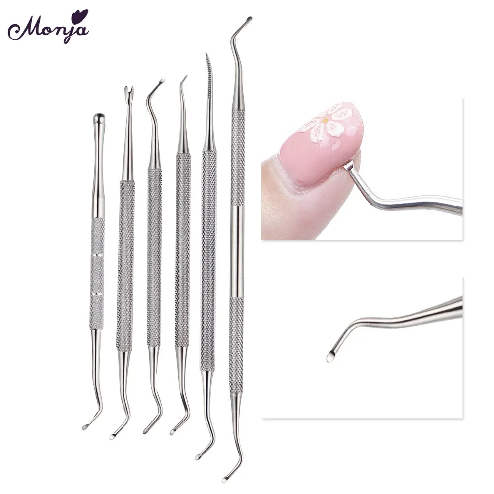 Monja Stainless Steel Dual end Nail Groove Correction Ingrown Toenails Lifter File Clean Installati