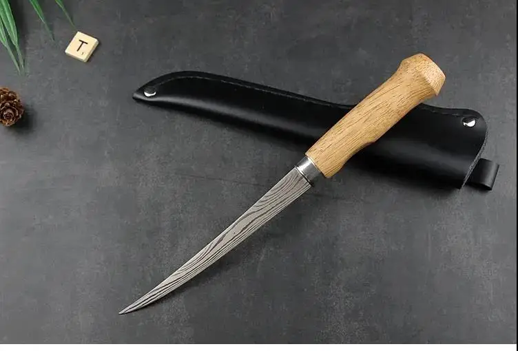 faca afiada de aço inoxidável para faca de ferramenta de corte com apontador de capa