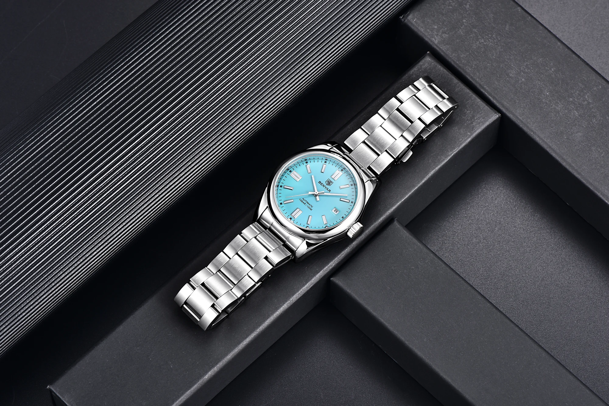 2021 New BENYAR 39MM Men's Watches Mechancial Watch Men Luxury Automatic watch for men Stainless steel Waterproof Clock Man
