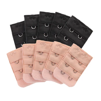 

Pack of 3 Three Color Elastic Bra Strap Extension Bra Extenders 3 Hook