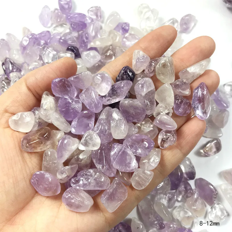 

100g/Lot 7-9mm Natural Amethysts Quartz Crystal Polished Gravel chips beads Specimen natural stones and minerals Fish Tank diy