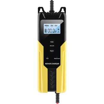 

6V/12V Automatic Car Battery Charger With Intelligent Digital LCD Display Motorcycle Motor Battery Charger With UK/EU/US Plug