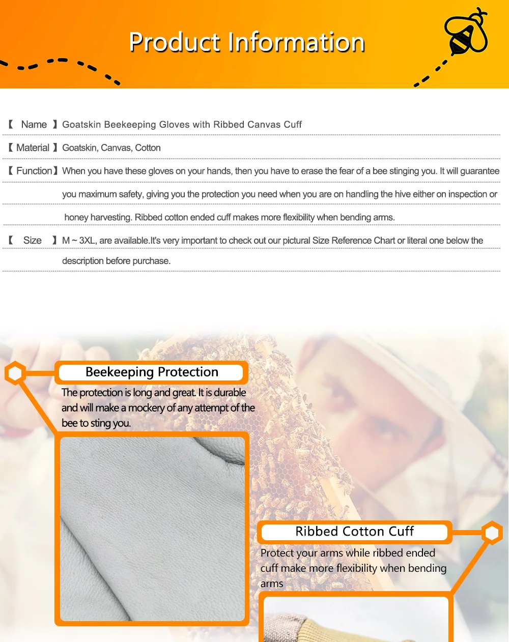 Flybee-风格-低等羊皮帆布罗纹蜂手套_02