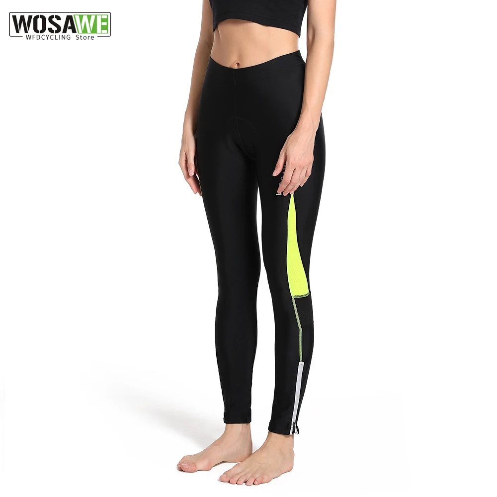 WOSAWE Women Cycling Pants Summer Breathable Quick Dry Trousers Bike Padded Pants Riding