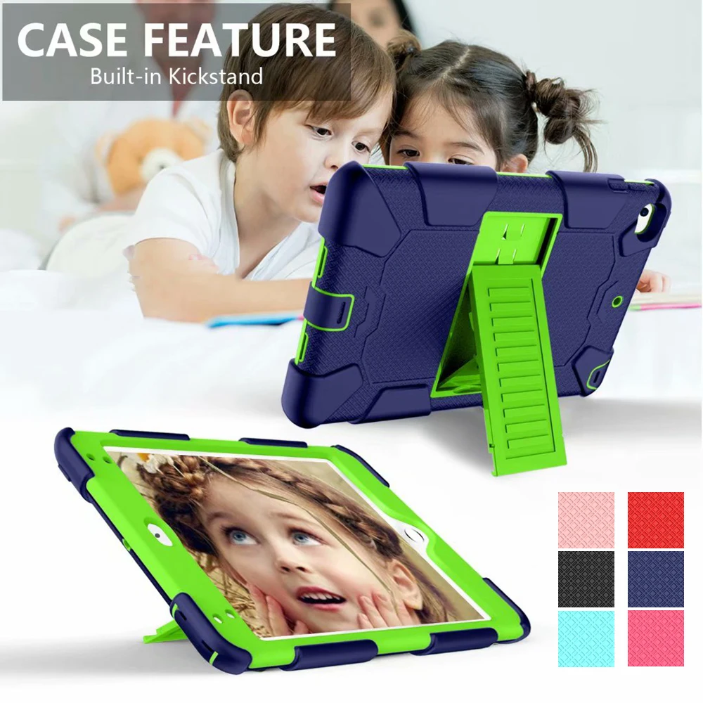 

Shockproof Silicon PC Hybrid Stand Kids Safe Tablet Cover For Apple iPad mini 5 2019 A2133 A2124 A2125 mini 4 A1538 A1550 Case