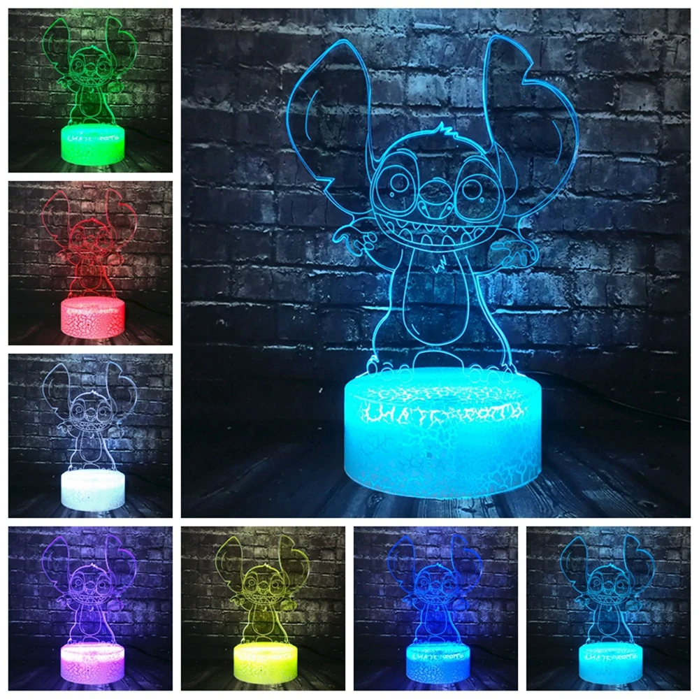 Прямая мультфильм аниме Simba Eeyore стежка Светодиодный лампа трещина USB Изменение Декор Детская комната Ночная Атмосфера свет праздник ребенок подарок игрушка
