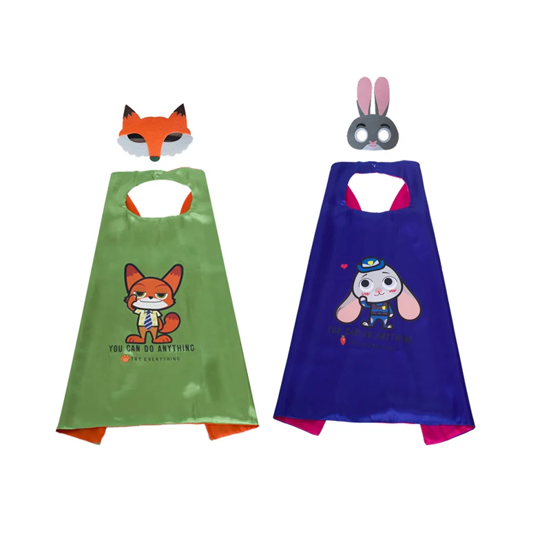 1 комплект маска животного Nike fox Judy hopps плащ накидка детский подарок на день рождения игрушки для детей косплей игрушки для вечеринок Мультяшные шляпы Рождество